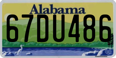 AL license plate 67DU486