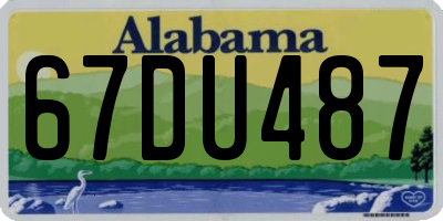 AL license plate 67DU487