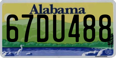 AL license plate 67DU488