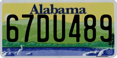 AL license plate 67DU489