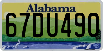 AL license plate 67DU490