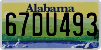 AL license plate 67DU493