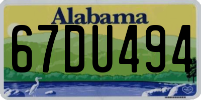 AL license plate 67DU494