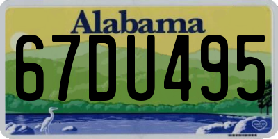 AL license plate 67DU495