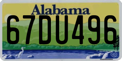 AL license plate 67DU496