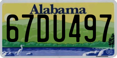 AL license plate 67DU497