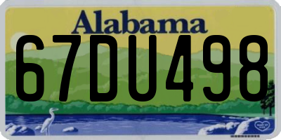 AL license plate 67DU498