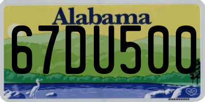 AL license plate 67DU500