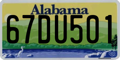 AL license plate 67DU501