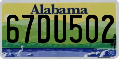AL license plate 67DU502