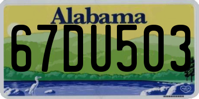 AL license plate 67DU503