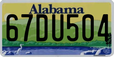 AL license plate 67DU504