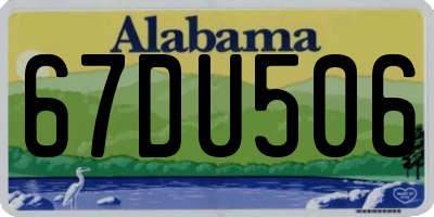 AL license plate 67DU506