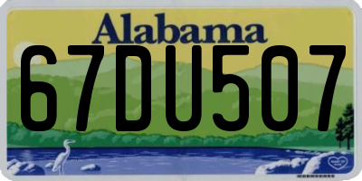 AL license plate 67DU507