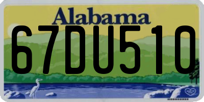 AL license plate 67DU510