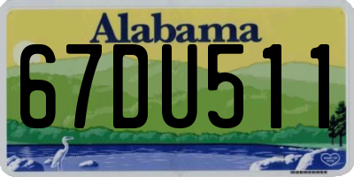 AL license plate 67DU511