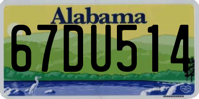 AL license plate 67DU514