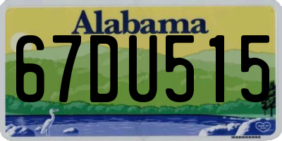 AL license plate 67DU515