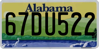 AL license plate 67DU522