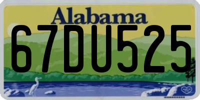 AL license plate 67DU525