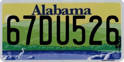 AL license plate 67DU526