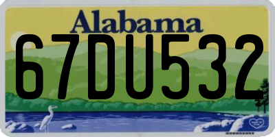 AL license plate 67DU532