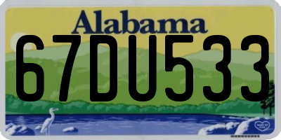 AL license plate 67DU533
