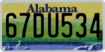 AL license plate 67DU534