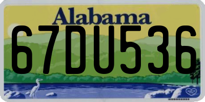 AL license plate 67DU536