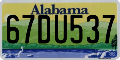 AL license plate 67DU537