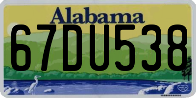 AL license plate 67DU538