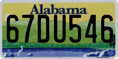 AL license plate 67DU546