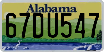 AL license plate 67DU547