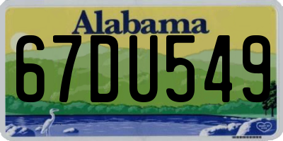 AL license plate 67DU549