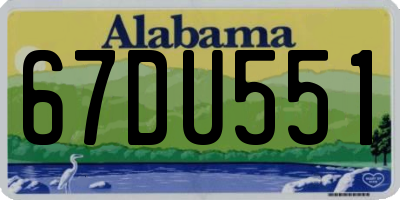 AL license plate 67DU551