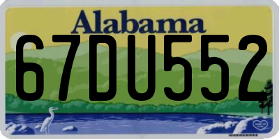 AL license plate 67DU552