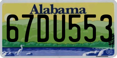 AL license plate 67DU553