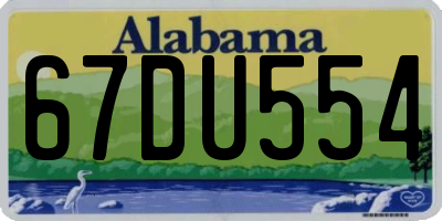 AL license plate 67DU554