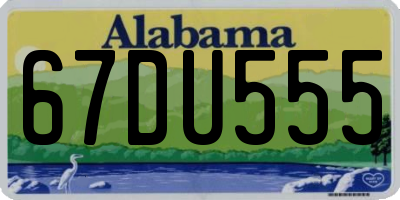 AL license plate 67DU555