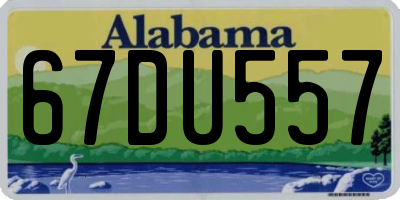 AL license plate 67DU557