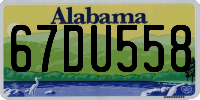 AL license plate 67DU558