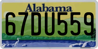 AL license plate 67DU559