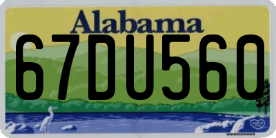 AL license plate 67DU560