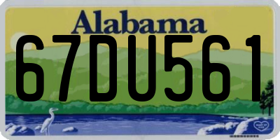 AL license plate 67DU561