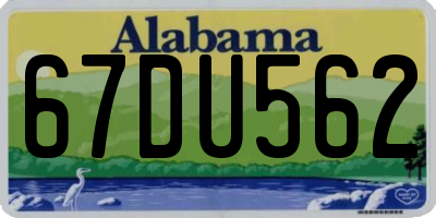 AL license plate 67DU562