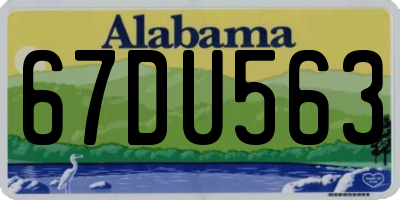 AL license plate 67DU563