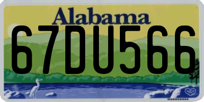 AL license plate 67DU566