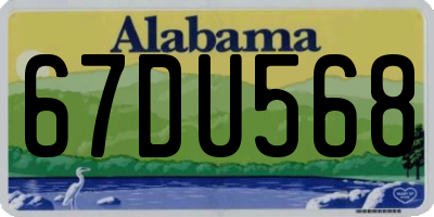 AL license plate 67DU568