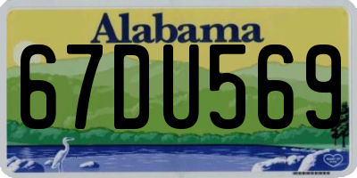 AL license plate 67DU569
