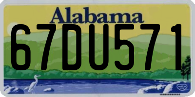 AL license plate 67DU571